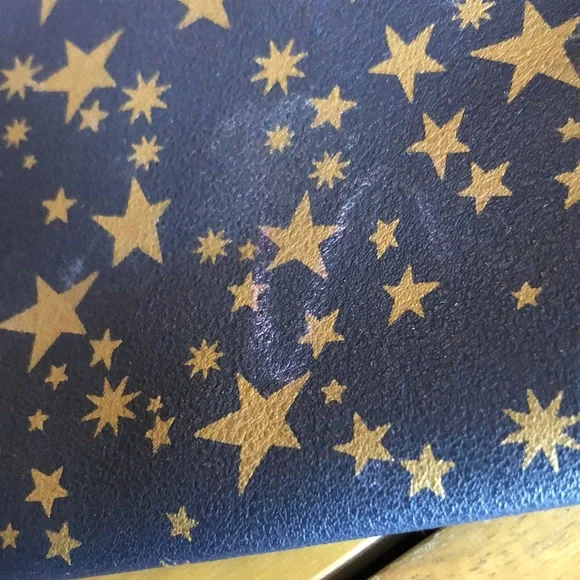 FREE WITH $25 PURCHASE-Celestial Themed Zip Top Cosmetic Bag-8x6-Navy/Gold - Picture 7 of 9